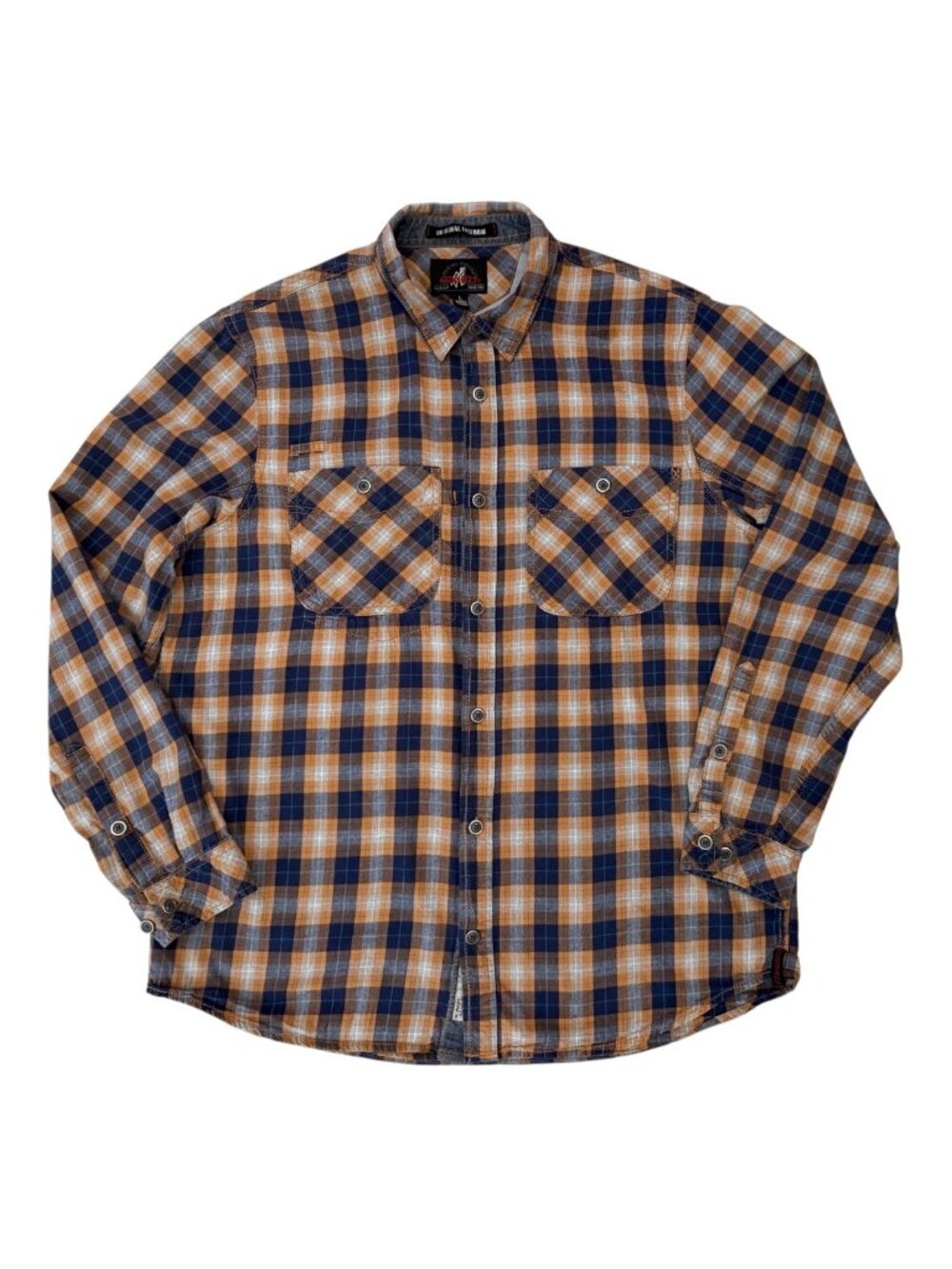 Gramicci Original Freedom Men's Plaid Flannel Shirt Long Sleeve Size Large